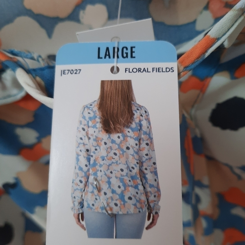 Joie Peasant Chiffon Boho Floral Top Long Sleeve Blouse - Picture 7 of 9